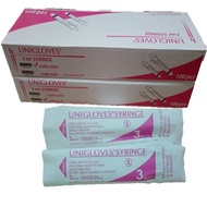 [1 Box] Unigloves Syringe (Luer Slip/Luer Lock) 3ml/cc (100pcs/box)