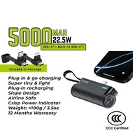 Sharge/Shargeek Mini emergency 5000mAh Powerbank self cable mobile power compact fast charging type-