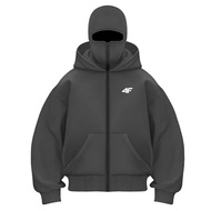 2025 ใหม่ผู้ชายและผู้หญิง Balaclava Hoodie 4FNinja Hoodie Hip Hop Splicing Y2k Retro ฤดูใบไม้ร่วง/ฤด