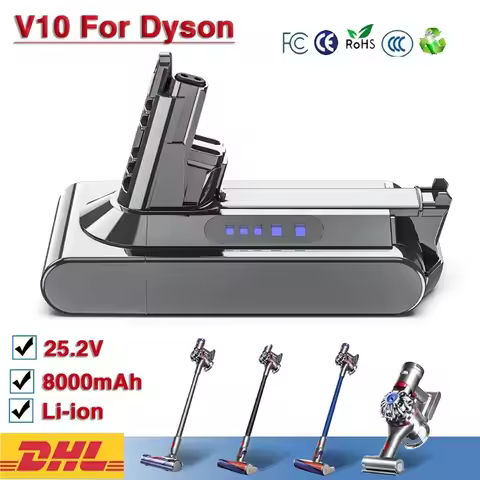 21.6V Battery For Dyson V6 V7 V8 V10 Series SV12 DC62 SV1 6000mAh Rechargeable battery For Dyson Vac