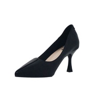 Women's black office shoes 611-6058