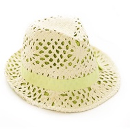 Red-June Korean version of color-cut double-color anti-UV ladies visor straw hat beach hat collapsib