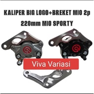 2 PISTON BIGLOGO CALIPER PACKAGE FRONT + MIO SPORTY DISC BRACKET 220 MM