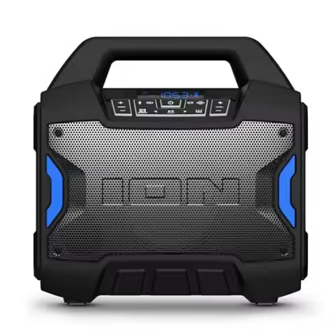 Outdoor Portable Bluetooth Speaker with Mic in, FM Radio, USB Port, Battery, IPX5 Water-Resistant, W