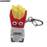 BACKSTREET Hamburger Fidget Keychain, Keycap French Fries Ice cream Finger Keyboard Cap,  Pass The T