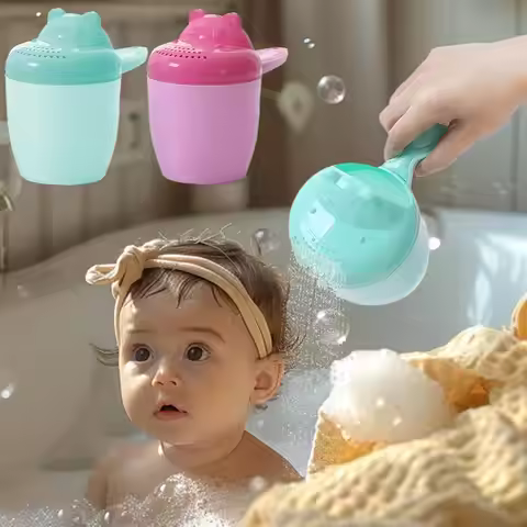 Baby Bath Caps Shampoo Rinser Kids Shampoo Rinse Cup Bath Shower Washing Head Children Bathing Baby 