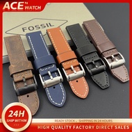 For FOSSIL  24mm Watch leather strap Universal Men's crazy horseskin match JR1436 JR1354 JR1424 JR1504 JR1401