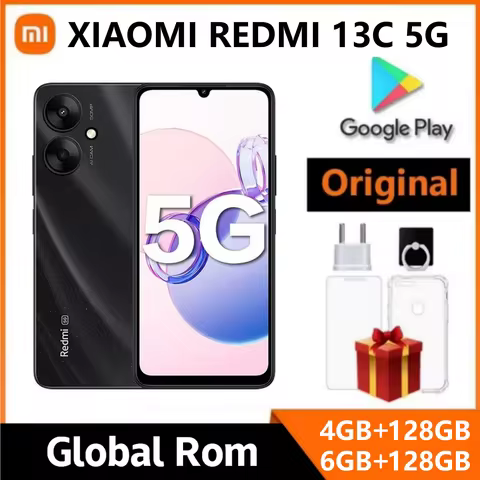 Original SmartPhone Redmi 13C 5G 4GB/6GB 128GB 5000mAh Dimensity 6100+ 6.74" ultra-large Display 50M