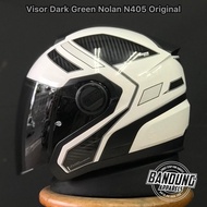 Visor Helm Sepeda Motor Hijau Tua Nolan N40-5 N405 Half Face Italy