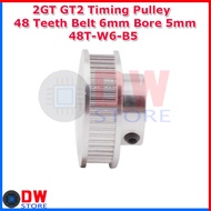 2GT GT2 Timing Pulley Teeth 48 Belt 6mm Bore 5mm GT2-48T-W6-B5