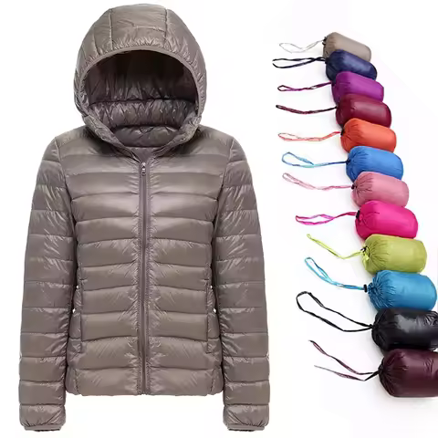 2021 New 90% Duck Down Jacket Women Autumn Winter Coat Lady Ultralight Down Jacket