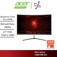 ACER Nitro ED270R S3(180HZ) / ED270R X0 (200HZ) 27" CURVED GAMING MONITOR ( 27" VA FHD 1MS / AMD FRE