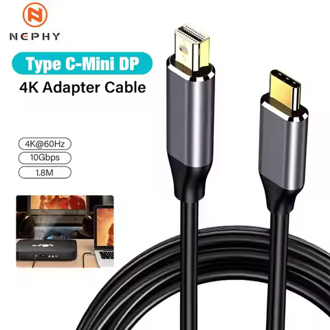 USB C To Mini DP Cable Adapter 4K 60Hz Type C(Thunderbolt 3) To Mini DisplayPort Cable USB-C Laptop/