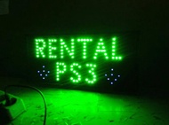 led sign / tulisan lampu led rental ps3 hijau