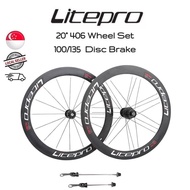 SG Litepro Folding Bike Wheelset S42 20 Inches 406 451 G3 True Wheel 100/135 Disc Brake