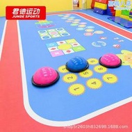 健身房地膠墊私教360功能圖案少兒體適能訓練防滑PVC塑膠運動地板