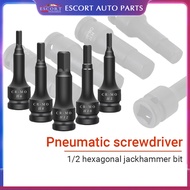HEX Socket Set Of 1/2 inch Socket Heavy Impact Wrench H5 H6 H8 H10 H12 Hex Key Screwdriver Bits Set