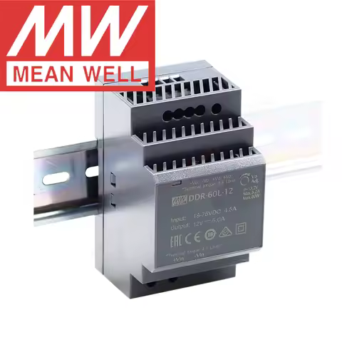 Original Mean Well DDR-60G/60L-5/12/15/24 DC/DC Din Rail Type 60W DC-DC Converter meanwell 9~36Vdc/1