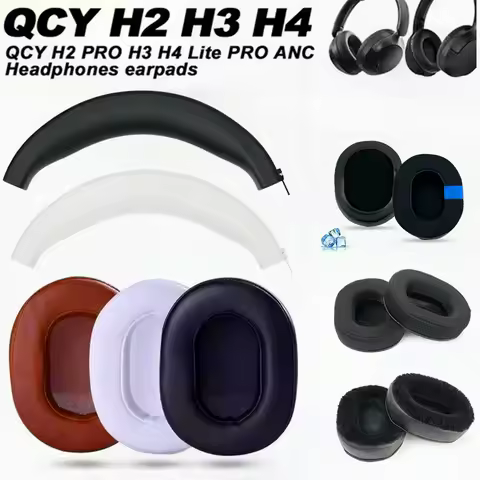 Replacement Earpads Mesh Cloth Memory Covers Sponge Soft Protein Earphone Pads For QCY H2 PRO H3 H4 