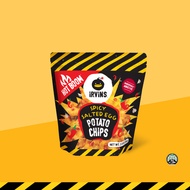 Irvins มันฝรั่งทอดกรอบเคลือบไข่เค็มรสเผ็ด (Hot Boom Salted Egg Potato Chips) ขนาด 80 g by Cute Produ