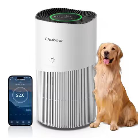 Chuboor Air Purifiers Suitable for Pets 120m² ,H13 Hepa Effectively Removes 99.97% of Pet Odors, Pol