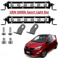 Proton Iriz Daylight Fog Light Led Sport Light DRL Fog Lamp 6Led Light Bar Spotlight Lampu Kereta
