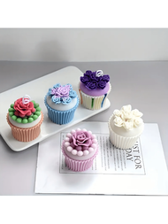 玫瑰蠟燭矽膠模具,石膏肥皂diy手工創意蛋糕裝飾模具