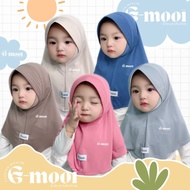 G-MOOI hijab for babies 0-6 months 1-8 years HIJAB BERGO MALAYSIA PAD 2 hijab for kindergarten & ear