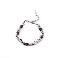Sweet Cool Ventilation Body Titanium Steel Non-Fade Bracelet Jewelry Double-Layer Stitching Burst Be