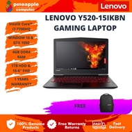 LENOVO LAPTOP Y520-15IKBN i7-7700/4GB/1TB/W10/15.6"/BAG/BLACK ( 80WK0051MJ ) - Display / Demo Unit