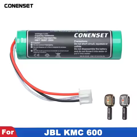 3.7V 3200mAh Replacement Battery For JBL KMC 600 Microphone CS-JBM600SL CS-JBM600XL TD0535