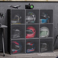 【In stock】Helmet storage rack motorcycle hat cabinet household storage rack display box helmet storage rack floor storage rack WY13
