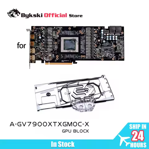Bykski GPU Block Use for GIGABYTE Radeon RX 7900 XTX GAMING OC Graphics Video Card Water Cooling Rad