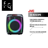 JVC XS-N3123PB Bluetooth Wireless Party Speaker with RGB light I 1 Year JVC Malaysia Warranty