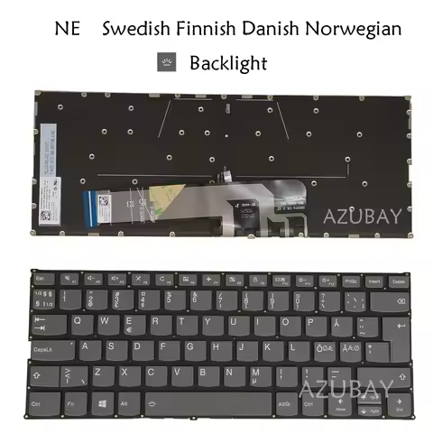 Swedish Finnish Danish Norwegian Backlit Keyboard For Lenovo Ideapad C340-14API C340-14IML C340-14IW