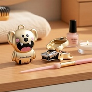 Mini Golden Nail Clipper, Portable Stainless Steel Folding Manicure Trimmer, Keychain Hangable for D