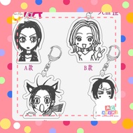 NANA Anime Keychain Women Komatsu Nana Oosaki Nana Key Chain Man Manga Black White Style Acrylic