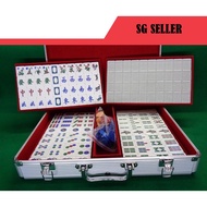 A1 Size 37mm Crystal Silver  Mahjong Set With Aluminum Case