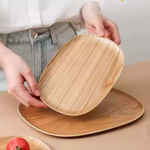 Ash Wood Pallet Cake Fruit Afternoon Tea Tray Dessert Coffee Shop Serving Tray Bakery Display Tray W