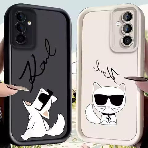 Head up Cat Case for Samsung Galaxy S25 Ultra Plus S24 S23 S22 S21 S20 FE A73 A72 A71 A56 A55 A54 5G