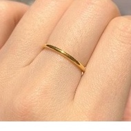 SINKWANG  916 #18 黄金戒指金916 素圈婚戒简约女戒指环情侣对戒 Gold Ring Gold 916 Plain Ring Wedding Ring Simple Female Ring Ring Couple Ring