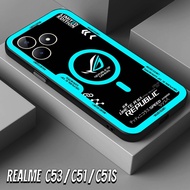 HP KASA CASE - case For REALME C53/C51/C51S Fashion MAGSAFE ROG Latest - Softcase Glass Kaca - Gloss