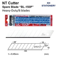 NT Cutter Spare Blade BL-150P Heavy-Duty/6 blades/ NT CUTTER REFILL BL150P