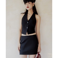 213-262 CLOTHING - Low-waisted short A-line Skirt with inner lining - Endless Party Mini Skirt