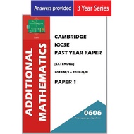 IGCSE Past Year Paper Additional Mathematics 0606 (Paper 1 + Answer) 3 Year Series