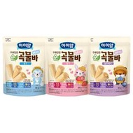 【韓國 ILDONG FOODIS】日東 迷你穀物小捲心-牛奶/草莓/藍莓(三種口味) 寶寶米餅 手指餅乾 寶寶餅乾 磨