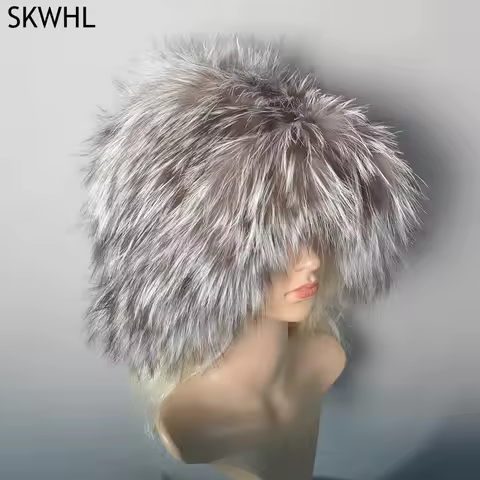 Top Natural Fox Fur Cap Genuine Fox Fur Beanies Hat New Women Winter Luxury Real Fox Fur Hat Knitted