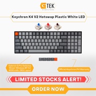 Keychron K4 V2 Hotswap Plastic Frame White LED Gateron G Pro Wireless Mechanical Keyboard