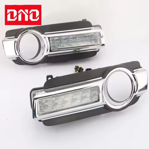 Car LED Daytime Running Lights For Mitsubishi Pajero Montero V93 2015 2016 2017 2018 DRL Yellow Sign
