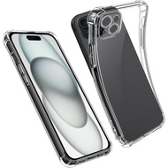 TPU Soft Clear casing cover untuk iPhone 15 / 15 Plus - Transparan 1.5MM Anti-jatuh